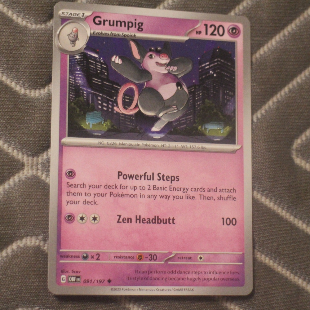 Grumpig Pokémon Card